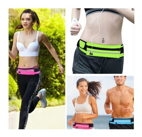 Delgada Cangurera Bolsa Deportiva Impermeable Unisex Color Naranja Fosforescente