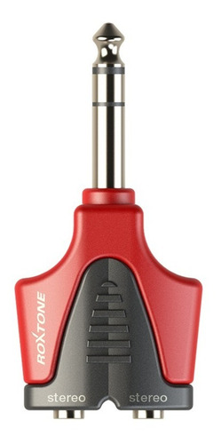 Imagen 1 de 3 de Roxtone Adaptador Convertidor De 2 Plugs 3.5mm A 6.3 Stereo