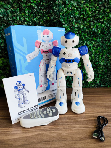 Rc Robot Control Remoto Juguete Inteligente Cantar Bailar Robot Blanco/azul