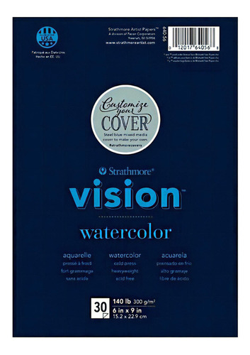 Block Acuarela Strathmore Vision 300gr 22,9x30,5cm Color Blanco