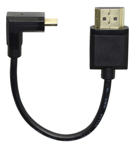 90 Grados Micro Hdmi Macho A Hdmi Macho Cable Adaptador Cone