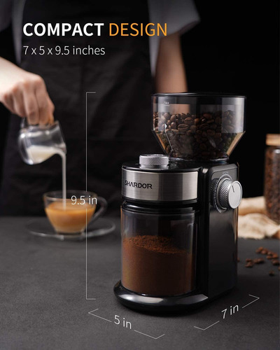 Molinillo De Café Shardor 2.0, Eléctrico, 16 Configuraciones