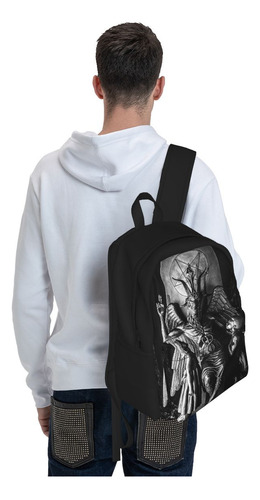 Mochila Baphomet Satanic Goat Para Mujer Con Estampado 3d Tr