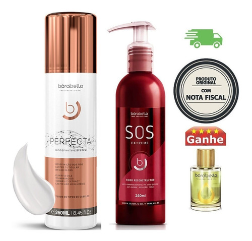 Borabella Sos Reconstrucao 240ml + Progressiva Perfecta 250g