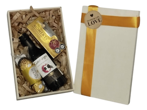 Caja De Regalo Mujer Vino Choco