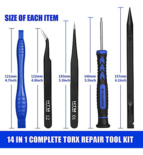 Juego De Destornilladores Torx Hengtianmei 14 En 1 Con T1 T2