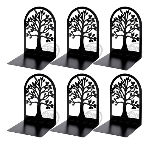 3 Pares De Sujetalibros De Metal, Soportes Decorativos Para