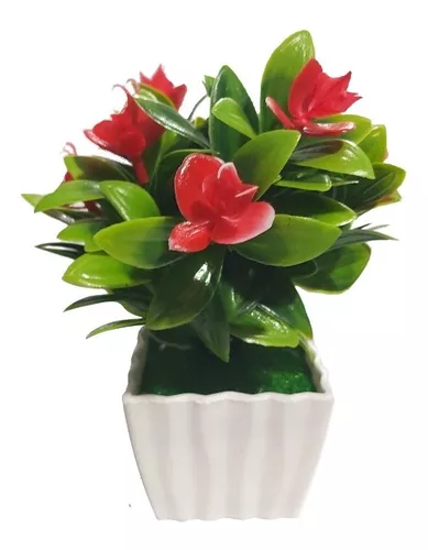 Planta Artificial Flor Con Maceta Colores M10 - Sheshu Home