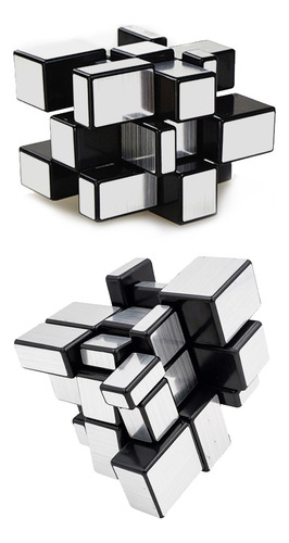 Js Puzle En Forma De Cubo Con Espejo De 3 X 3, Giro Suave,