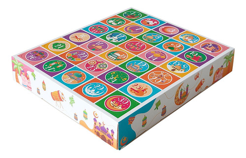 Mubarak Advent Calendar Box Eid Candy Cajas Festival 8pcs