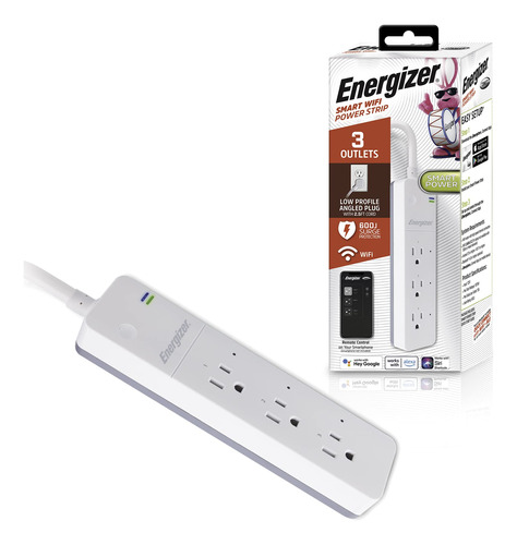 Energizer Connect Smart Wi-fi - Regleta De 3 Tomas De Corri.