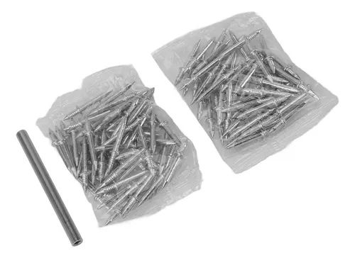 M Clavos Metálicos Para Zócalos, 100 Unidades, Rosca De