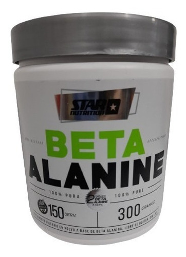 Imagen 1 de 6 de Beta Alanina Pura Star Nutrition 300grs