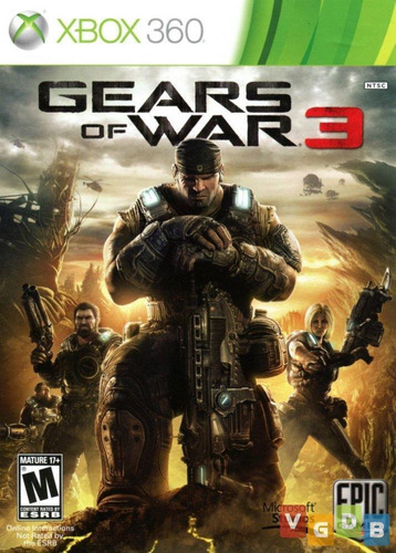 Gears Of War 3 Xbox 360 Usado Mìdia Física Com Nota Fiscal
