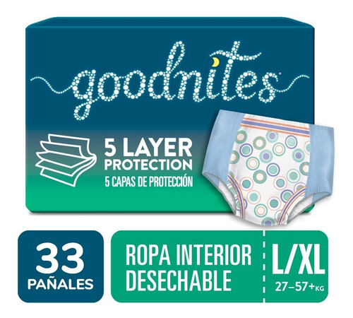 Huggies Goodnites G/xg 3 Bolsones X 11un Ropa Interior