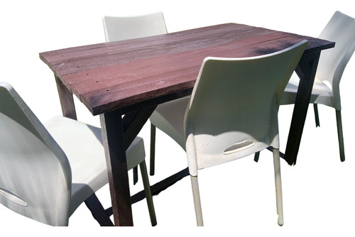 Mesa Alta De Exterior Madera Plastica