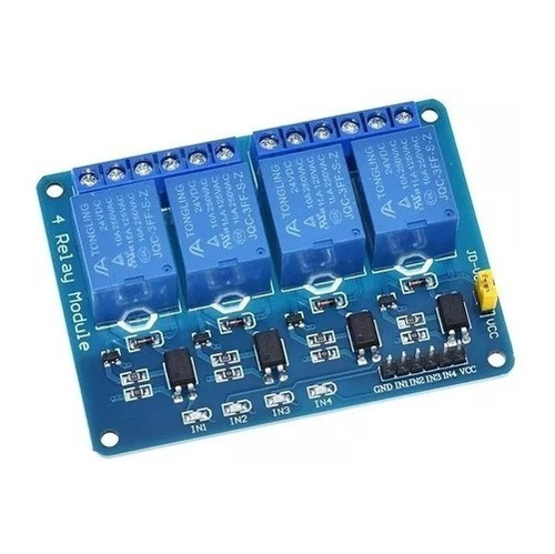 Módulo Relé 4 Canales Arduino Raspberry 24v Microcontrolador