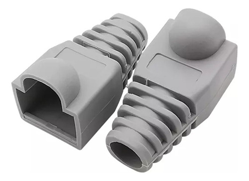 Capuchas Para Conectores Rj45 Bolsa De 100 Unidades Gris