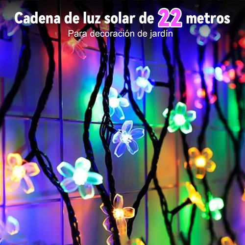 Hi, Luces Solares Navideñas Adorno Flor De Cerezo Exterior