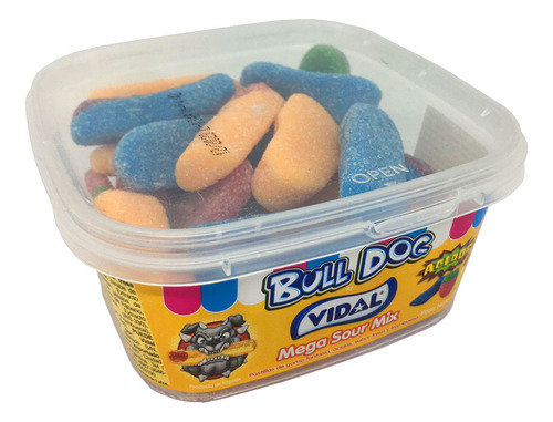 Bull Dog Mega Sour Mix 200gr - Cioccolato Tienda De Dulces