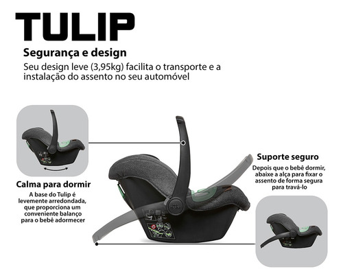 Bebê Conforto Abc Design Tulip Asphalt