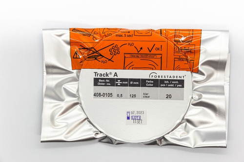 Imagen 2 de 2 de Forestadent Placas De Termoformado Track-a X 20 Unidades