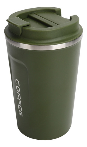 Taza De Café Térmica De 380 Ml, Doble Capa, Acero Inoxidable