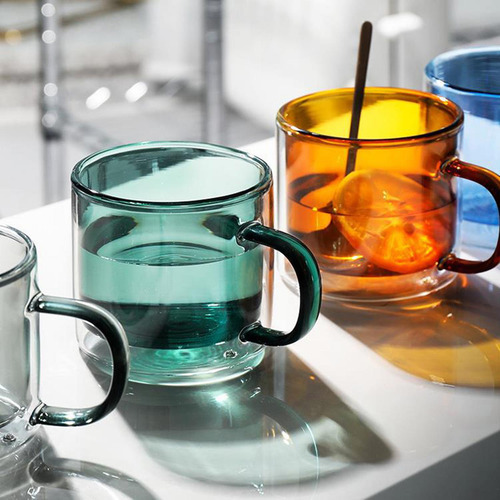 2 Taza De Vidrio De 250 Ml Con Aislamiento Térmico De