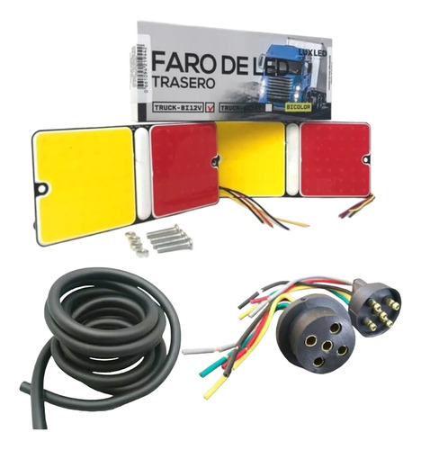 Kit Faros Led Tráiler 5m Cable 5x1.5m Casilla Rodante 