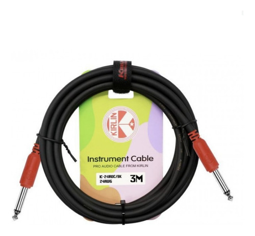 Cable Instrumento Plug 6,3 Mono A 6,3 Mono 3m Negro C Rojo