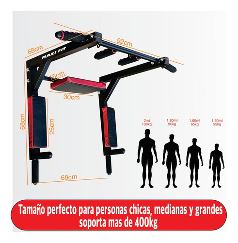 Maxi Fit N-r Barra Multifuncional Para Dominadas Abs