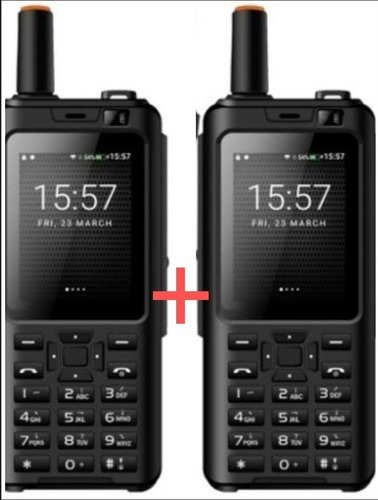 Kit 2 Celular Radio F40 Zello Walkie Talkie Uniwa, 4g, Gps