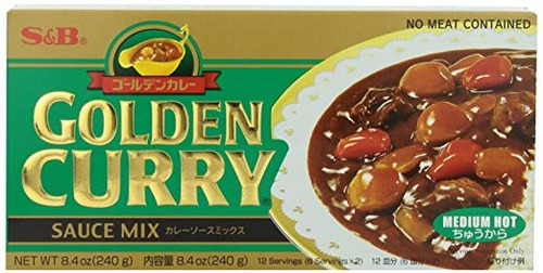 S & B Mix Golden Curry Sauce, Medio Caliente, 8,4-onza (pack