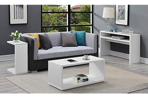 Mesa Ratona Convenience Concepts No Especificado Rectangular Color Blanco