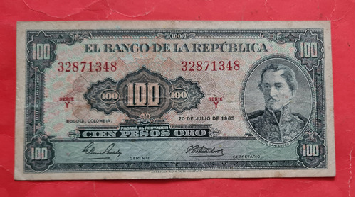 Billete 100 Pesos 1965