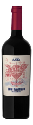 Vino Tinto Contraviento Blend De Tintas 750ml Fuego Blanco