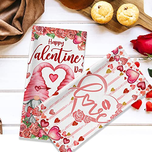 Toallas De Cocina Del Día De San Valentín, Juego De 2 Toalla