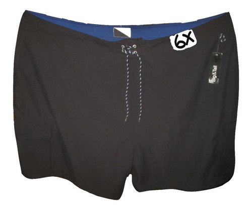 Short Bermuda Negro De Hombre De Albercas Talla 6x Nautica 