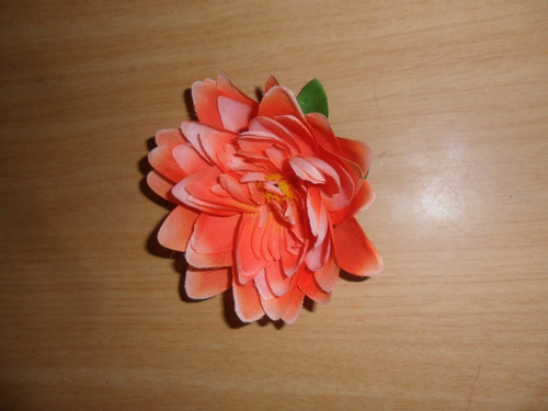 Flor Grande Decoración Centro Mesa Fucsia-naranja 11x4 Hogar
