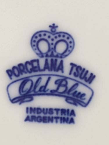 Antiguo Plato De Porcelana Tsuji Old Blue