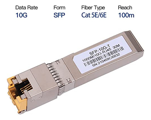 2pack Mdulos Sfp+ 10g Rj45 Para Cisco Y Ms - 30m