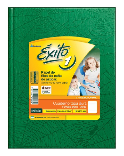 Cuaderno Exito E1 16 X 21cm T Dura X 100 Hs Cuadri Rayado