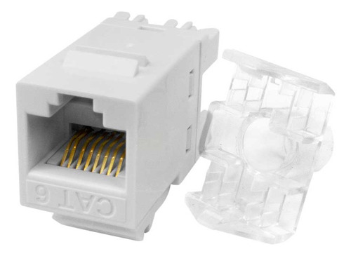 4 Peças Conector Fêmea Rj45 Keystone Cat6 Pier Tomada 8 Vias