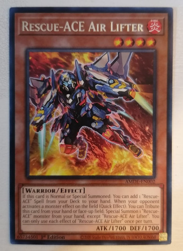 Yugioh! Rescue-ace Air Lifter Amde-en002 1st Edition 