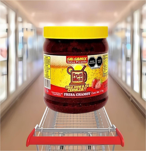Salsa Para Micheladas Frutimich Sabor Fresa Chamoy 1l
