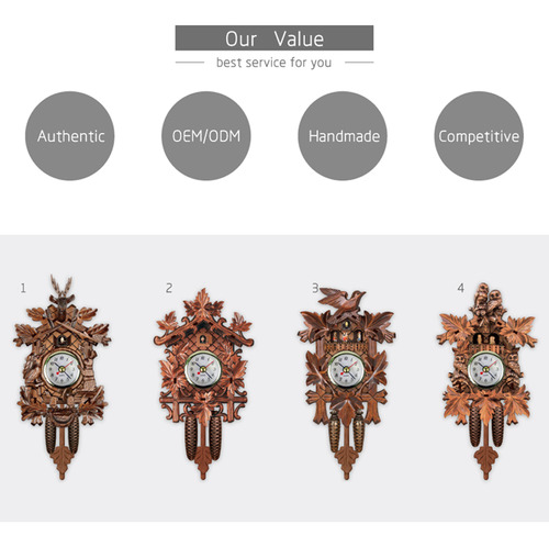 Reloj De Pared Cucú Decoración Colgante De Madera Para Hogar