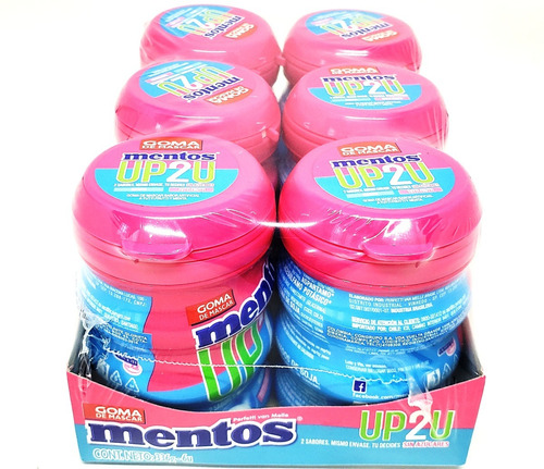 Chicles Mentos Sin Azucar Up2u X 28 Capsulas