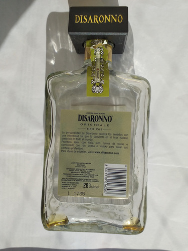 Botella Vacia Tallada Disaronno X 700 Cm3 (Usado)