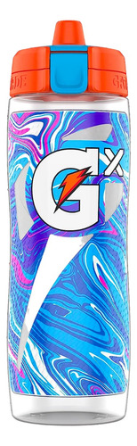 Botella De Hidratación Gatorade Gx De 30 Oz | 850ml Color Mármol Azul