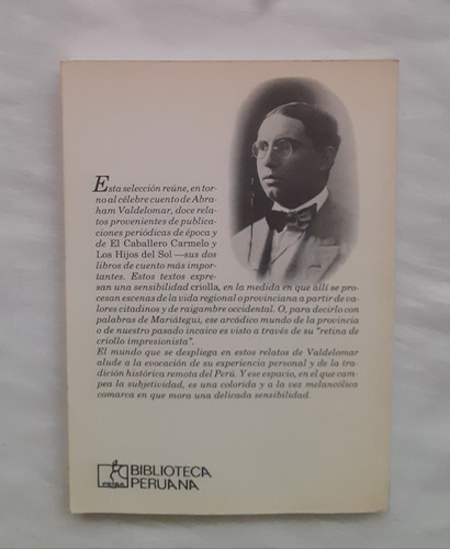 El Caballero Carmelo Abraham Valdelomar Libro Original (Usado)